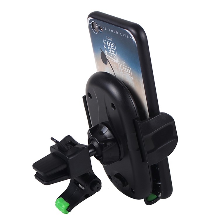 Universal Car Air Outlet Phone Holder Mount Auto Lock Bracket Stand for 4.7-6.5 inch - Green-9