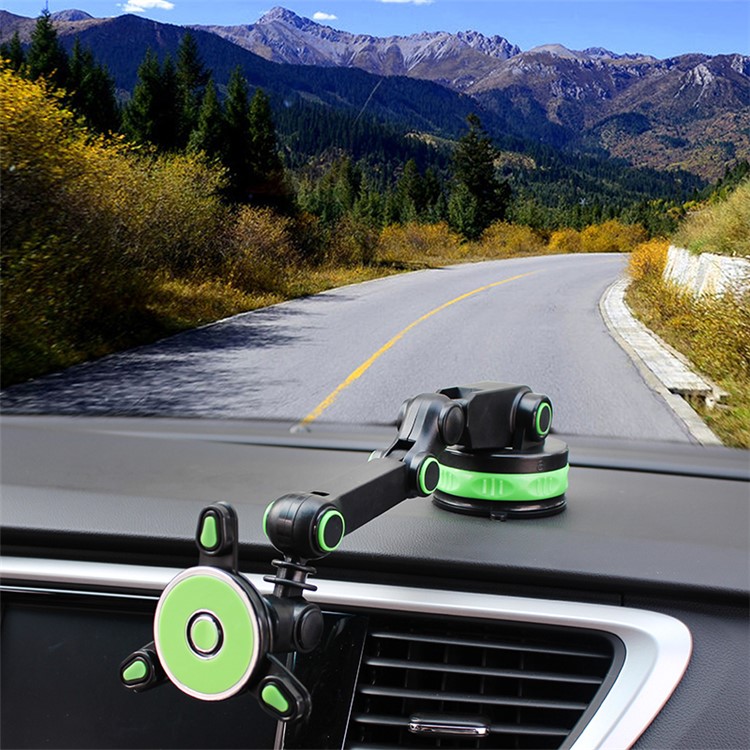 Universal Car Magnet Mobile Phone Holder Mount Rotatable Stand Bracket - Green-5