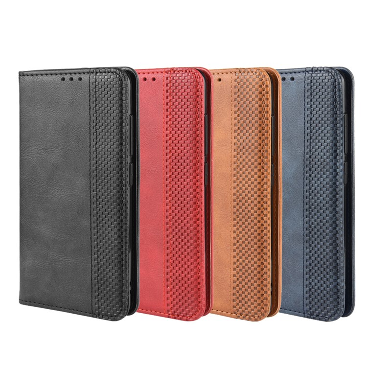 Vintage Style Leather Wallet Stand Case for ZTE Blade V10 Vita - Black-13