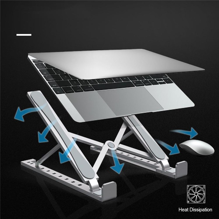 Portable Aluminum Alloy Laptop Holder Heat Dissipation Foldable Tablet Computer Stand-3