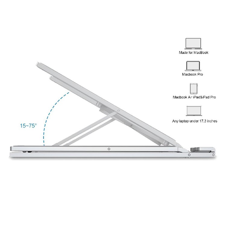 Portable Aluminum Alloy Laptop Holder Heat Dissipation Foldable Tablet Computer Stand-4
