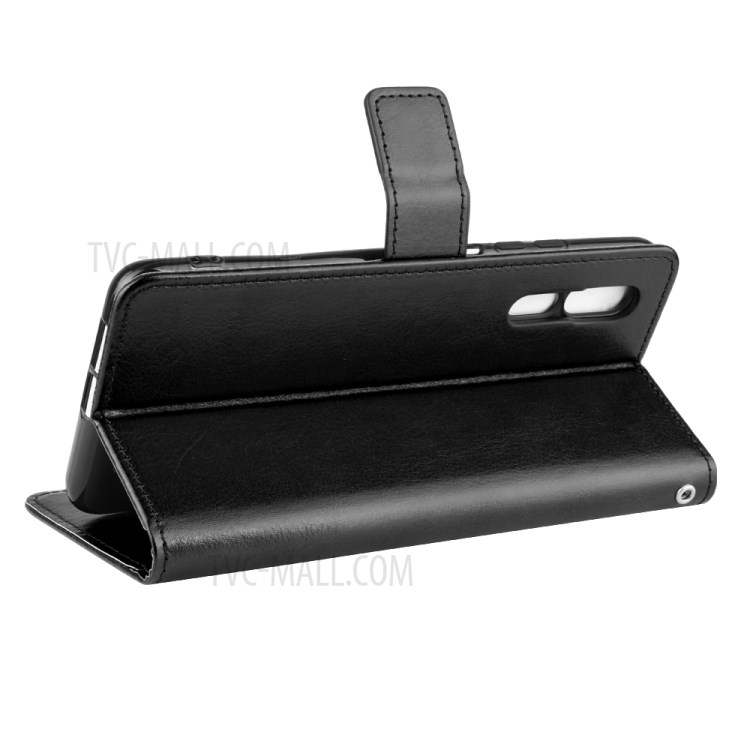 Crazy Horse PU Leather Wallet Case for ZTE Axon 10 Pro/Axon 10 Pro 5G/A2020 Pro - Black-6