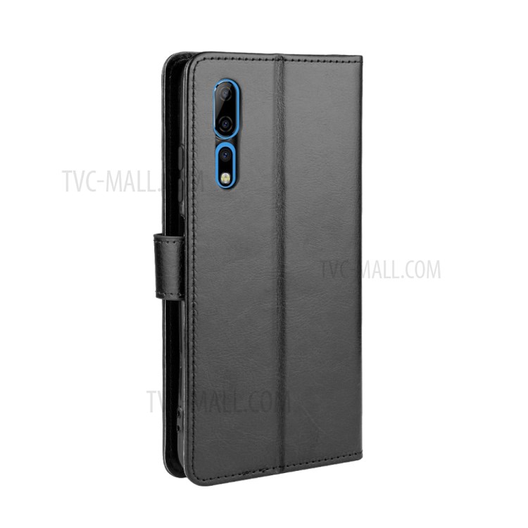 Crazy Horse PU Leather Wallet Case for ZTE Axon 10 Pro/Axon 10 Pro 5G/A2020 Pro - Black-7