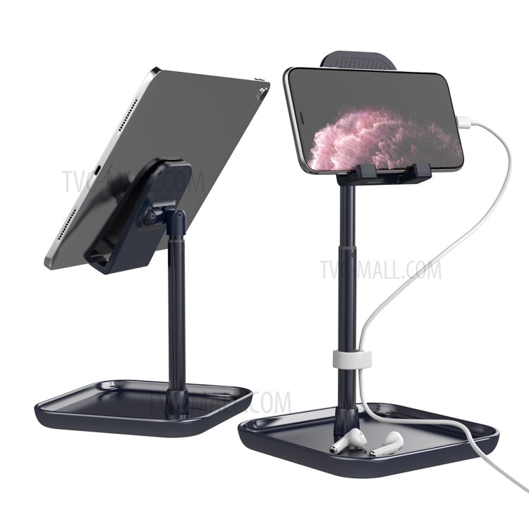 LICHEERS LC-227 Telescópica Suporte De Mesa Para Smartphones E Comprimidos - Azul Escuro-1