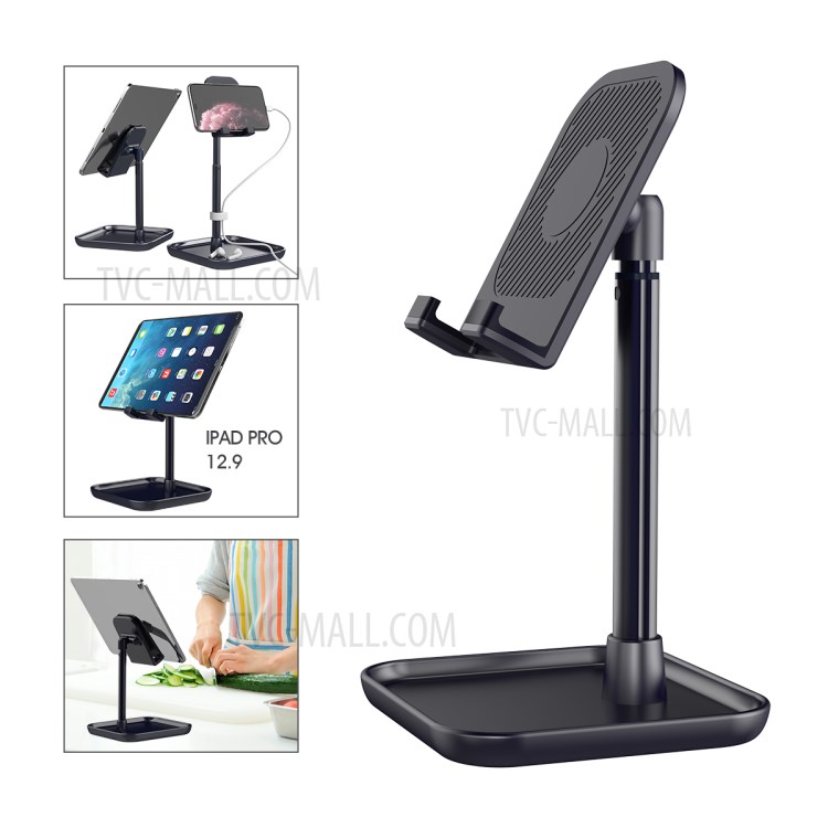 LICHEERS LC-227 Telescópica Suporte De Mesa Para Smartphones E Comprimidos - Azul Escuro-3