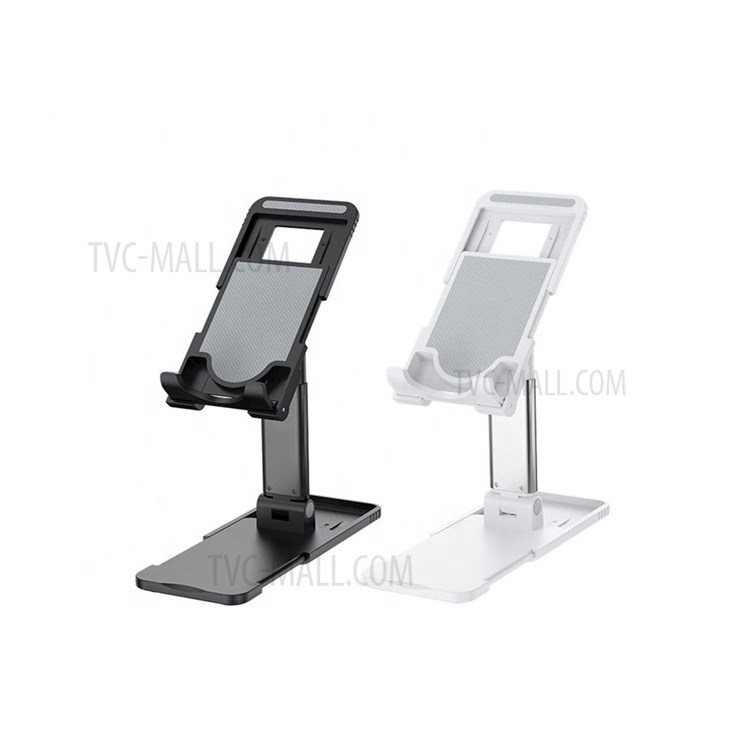 Universal Mobile Phone Tablet Desktop Lifting Bracket Retractable Folding Stand - White-2