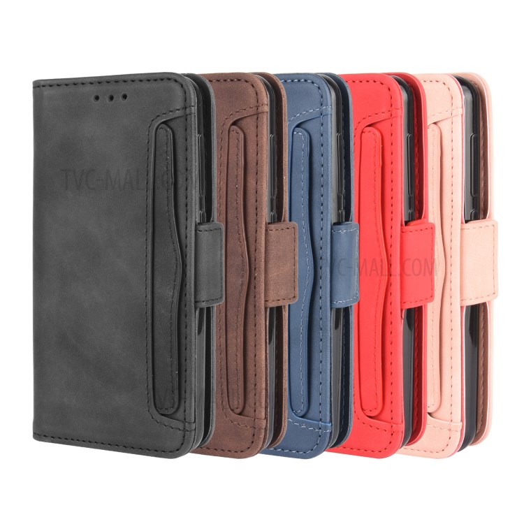 Wallet Leather Phone Case with Multiple Card Slots for ZTE Blade A3 Lite - Black-14