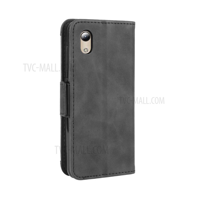 Wallet Leather Phone Case with Multiple Card Slots for ZTE Blade A3 Lite - Black-7