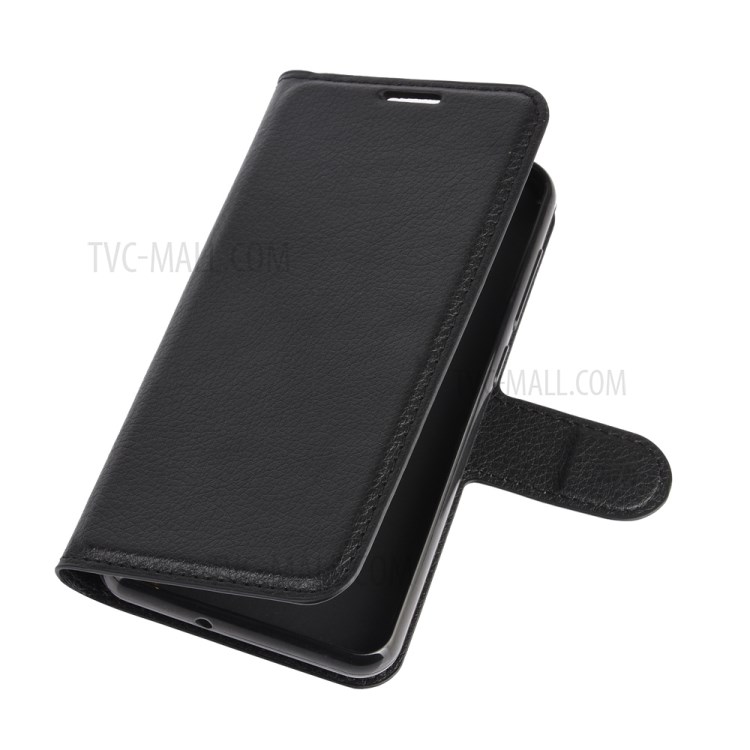 Litchi Texture Wallet Stand Leather Case Cover for ZTE A3 Lite - Black-2