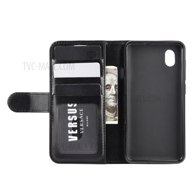 Crazy Horse Wallet Stand Leather Protective Case for ZTE A3 Lite - Black-5