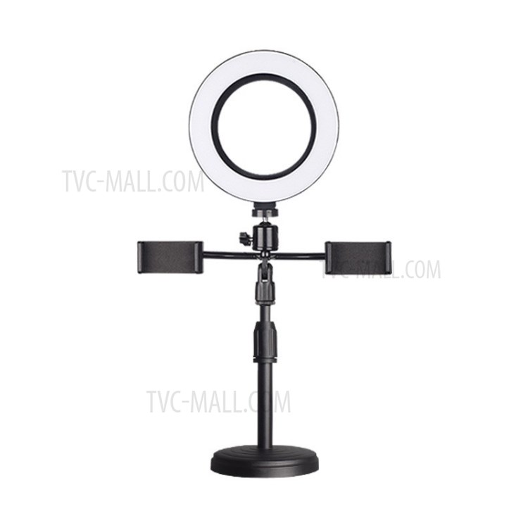 6-Inch Dimmable LED Ring Light Makeup Video Ring Lamp Photography with Phone Holder Clip-2