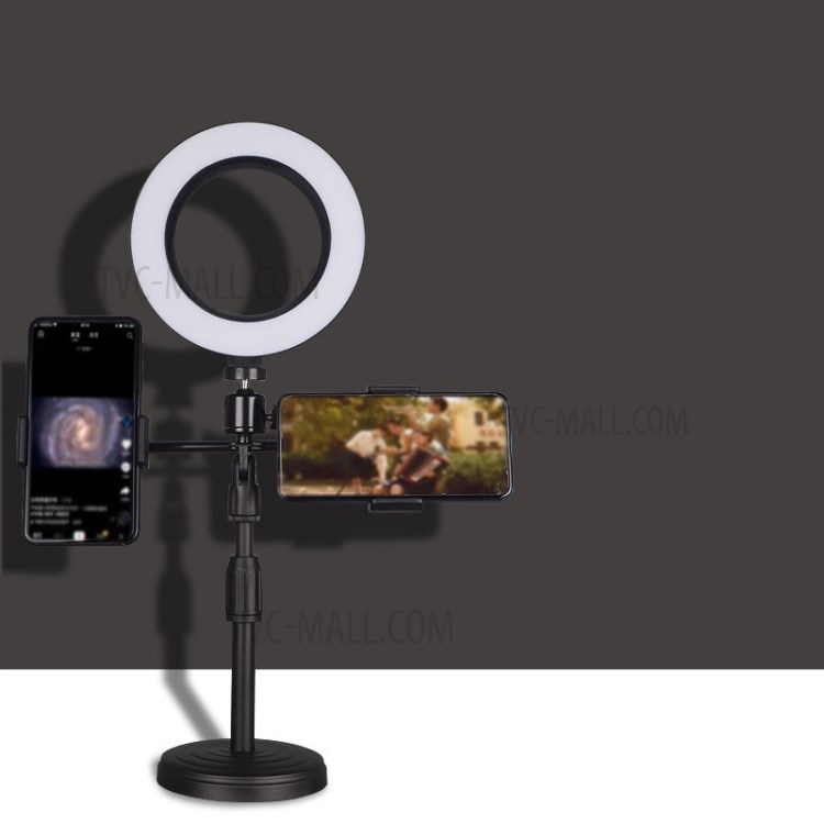 6-Inch Dimmable LED Ring Light Makeup Video Ring Lamp Photography with Phone Holder Clip-5