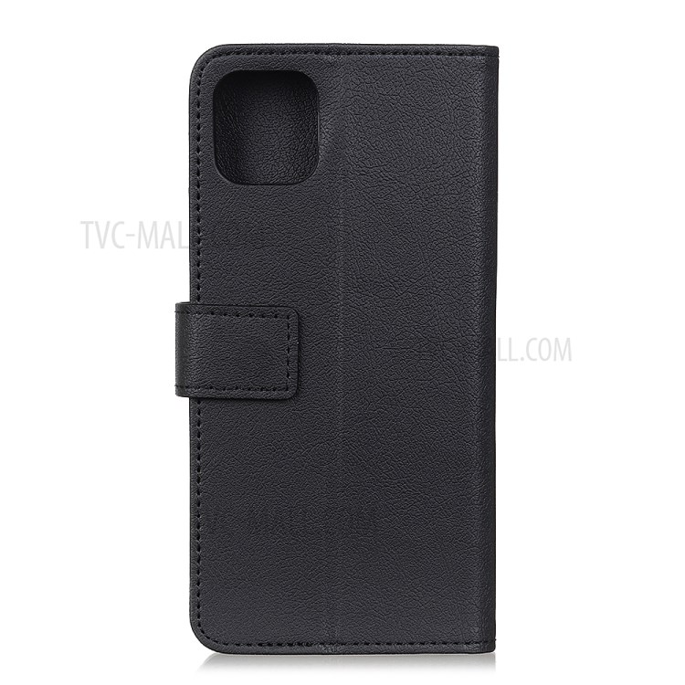 Leather Stand Case with Card Slots for ZTE Axon 11 5G - Black-2