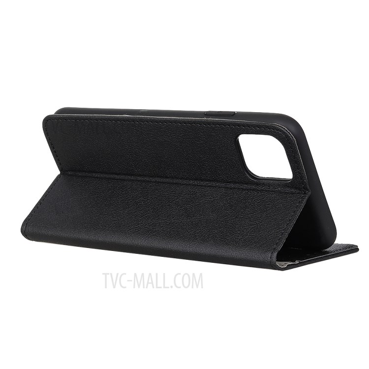 Leather Stand Case with Card Slots for ZTE Axon 11 5G - Black-3