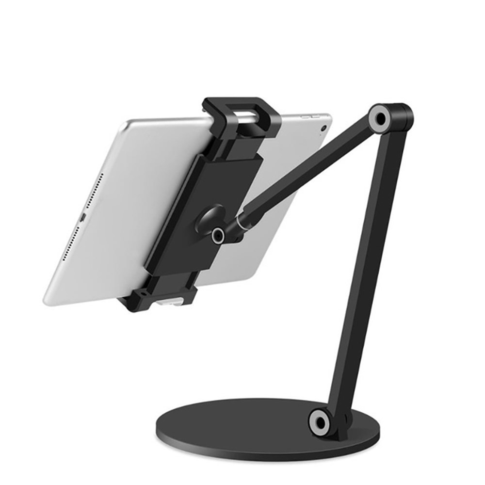 Aluminum Mobile Phone Long Arm Rotation 4.7-12.9 inch iPhone iPad Adjustable PC Laptop Computer Stand - Black-2