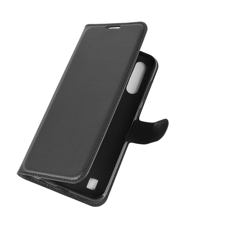 Litchi Texture Wallet Stand Leather Case for ZTE A7 2020 (with Fingerprint Sensor) - Black-6