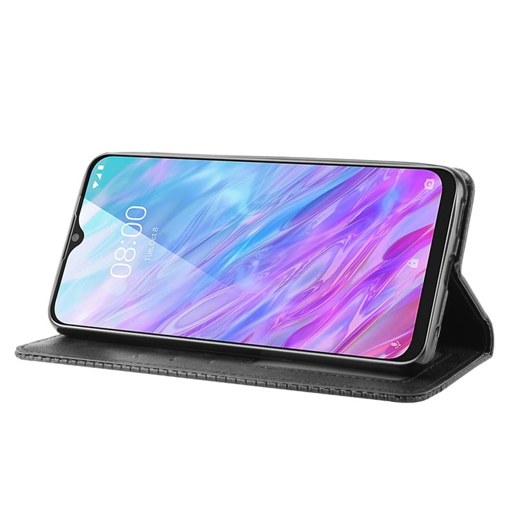 Auto-absorbed Retro Leather Cover with Stand Wallet Protector for ZTE Blade 20/MAX 10/Z6250 - Black-6