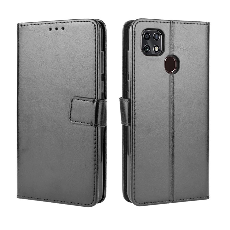 Crazy Horse Texture Protector Wallet Stand Leather Case for ZTE Blade 20/MAX 10/Z6250 - Black-2