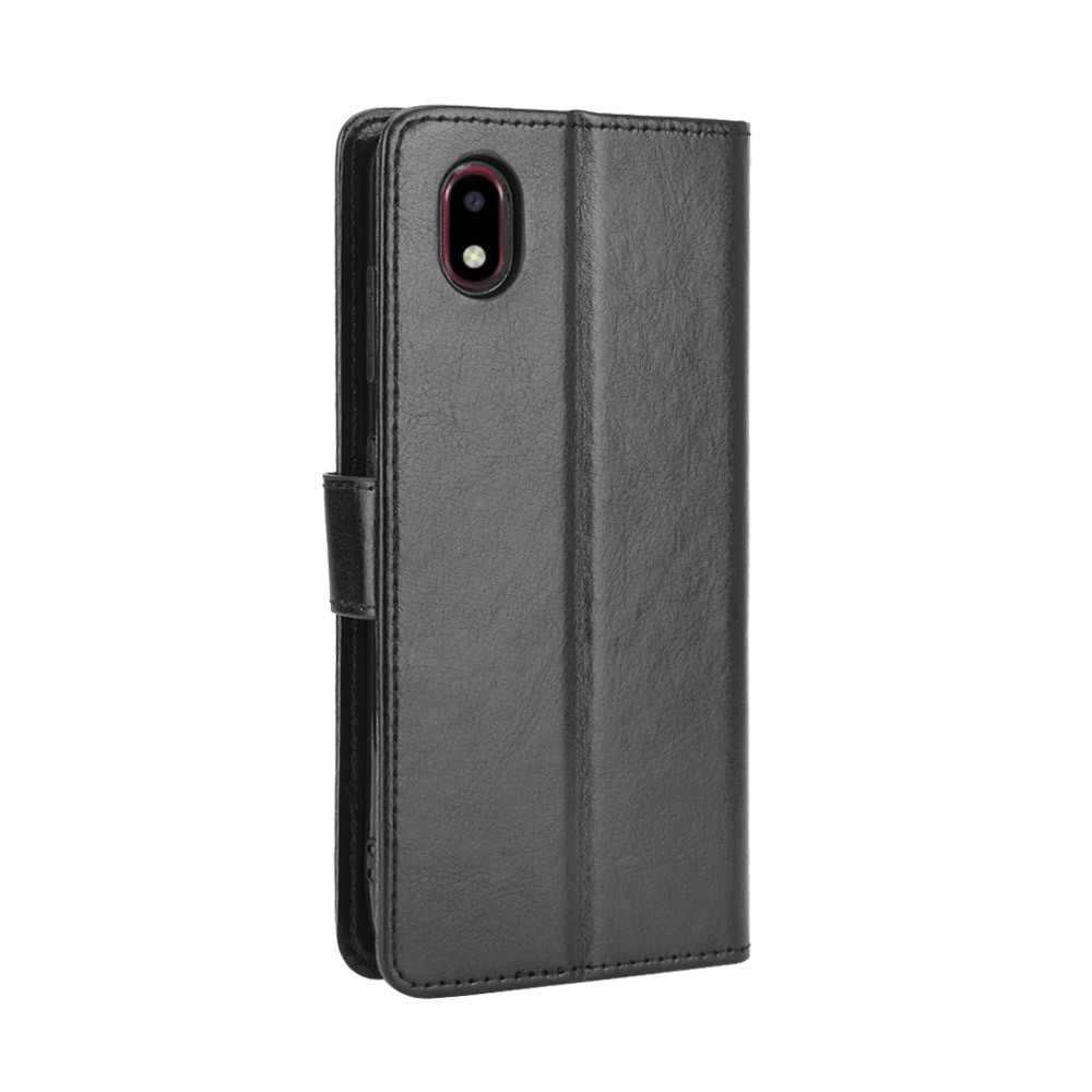 Crazy Horse Texture Protector Wallet Stand Leather Cover Case for ZTE Blade A3 (2020) - Black-6