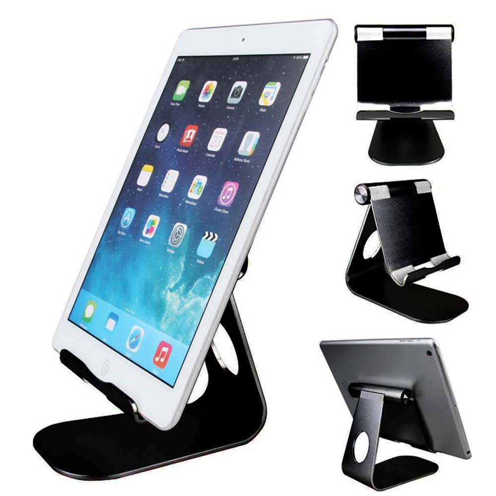 UPERGO AP-4X Aluminum Alloy Phone Stand 7-8inch Tablet Mount Foldable Stand - Black-1