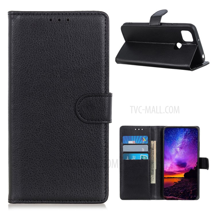 Litchi Skin Leather Wallet Stand Case for ZTE Blade V2020 Vita Phone Shell-1