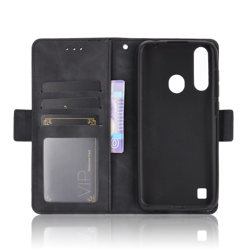 Leather Wallet Phone Cover Shell with Fingerprint Hole for ZTE Blade A7 2020 - Black-6