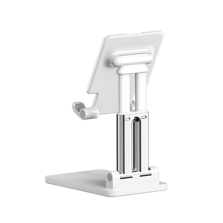T7 Foldable Desktop Tablet Stand Adjustable Cell Phone Holder Compatible with iPhone iPad - White-4
