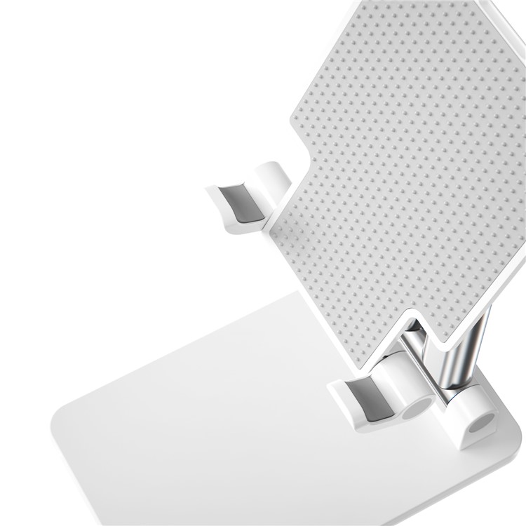 T7 Foldable Desktop Tablet Stand Adjustable Cell Phone Holder Compatible with iPhone iPad - White-7