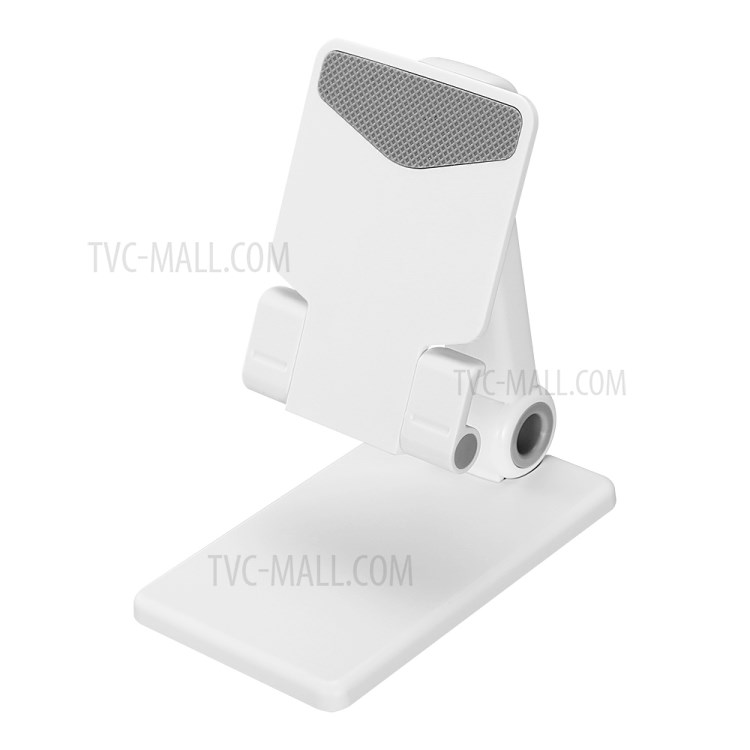 XD05 Foldable Desktop Stand Height and Angle Adjustable Bracket for under 11-inch Phone Tablet - White-4