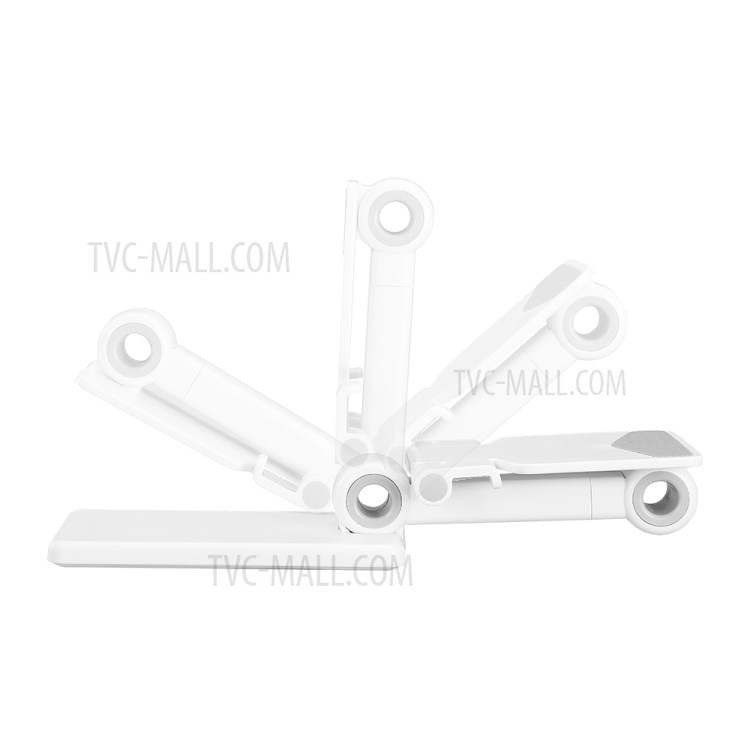 XD05 Foldable Desktop Stand Height and Angle Adjustable Bracket for under 11-inch Phone Tablet - White-5