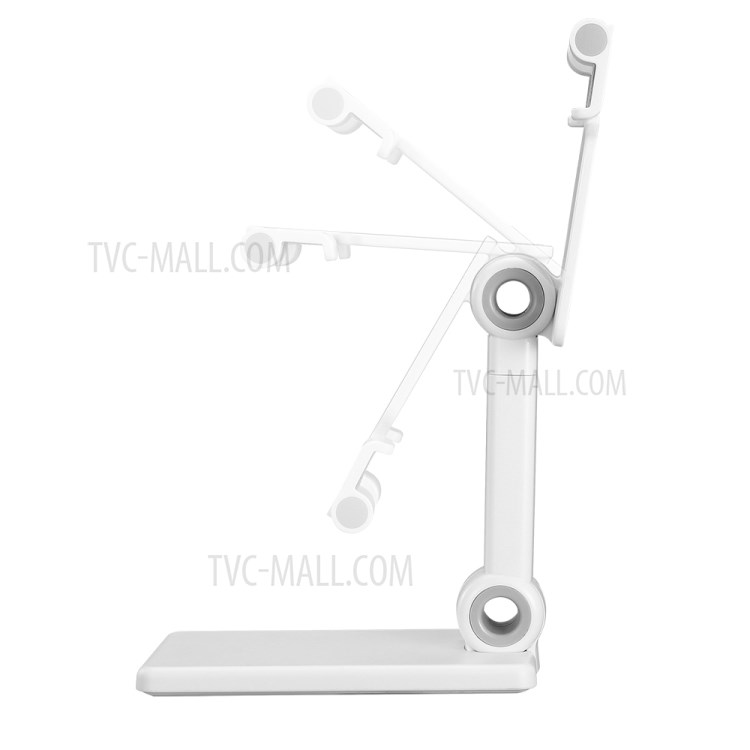 XD05 Foldable Desktop Stand Height and Angle Adjustable Bracket for under 11-inch Phone Tablet - White-6