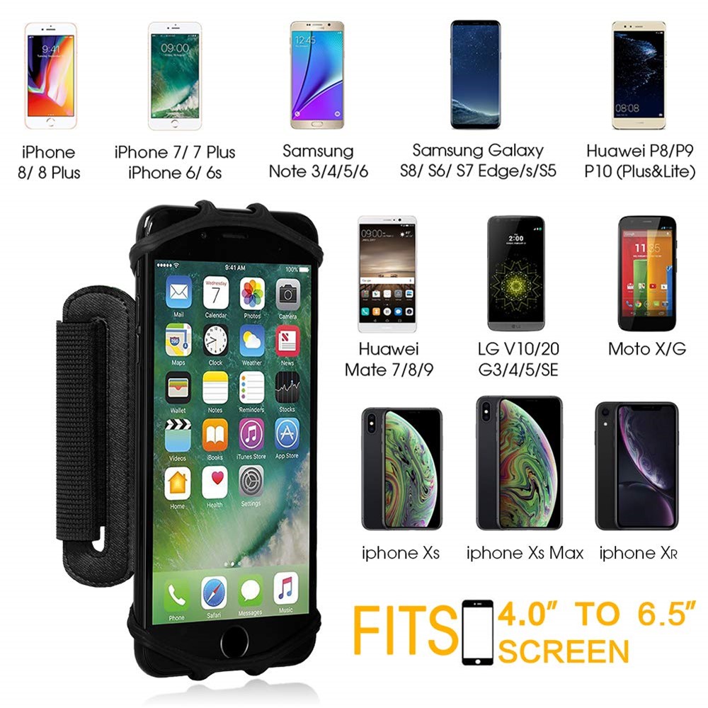 Detachable Rotatable Sports Wristband Phone Holder for Hiking Biking Walking Gym-10