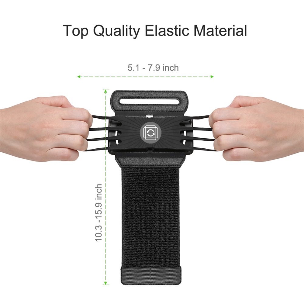 Detachable Rotatable Sports Wristband Phone Holder for Hiking Biking Walking Gym-13