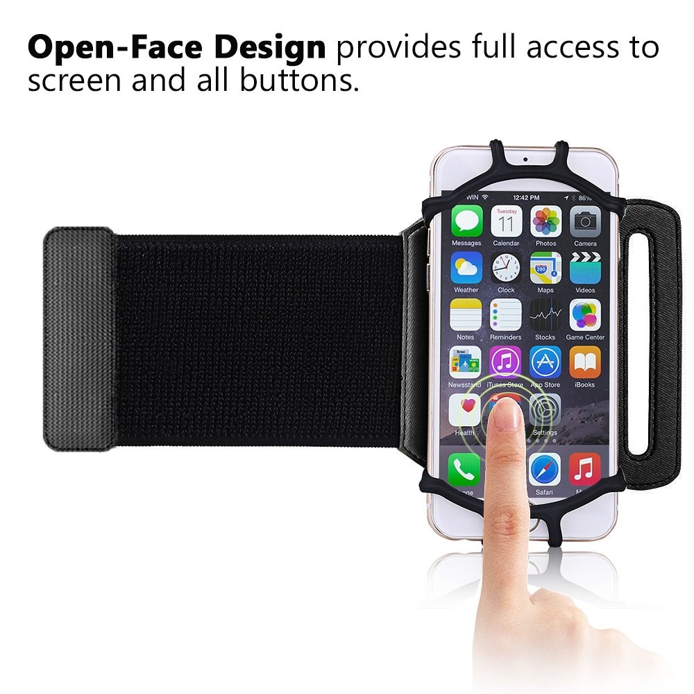 Detachable Rotatable Sports Wristband Phone Holder for Hiking Biking Walking Gym-9