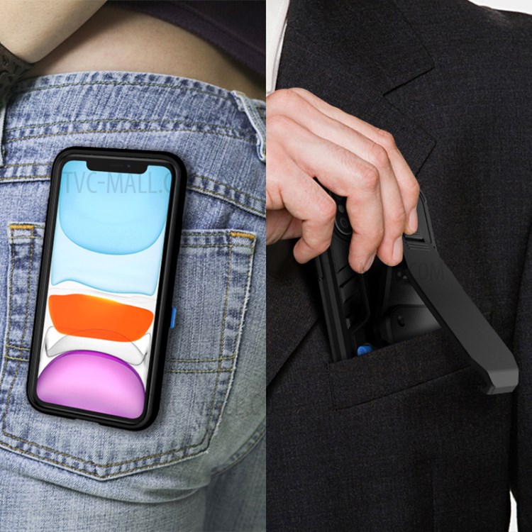 Convenient Back Panel Pocket Belt Clip Kickstand-7