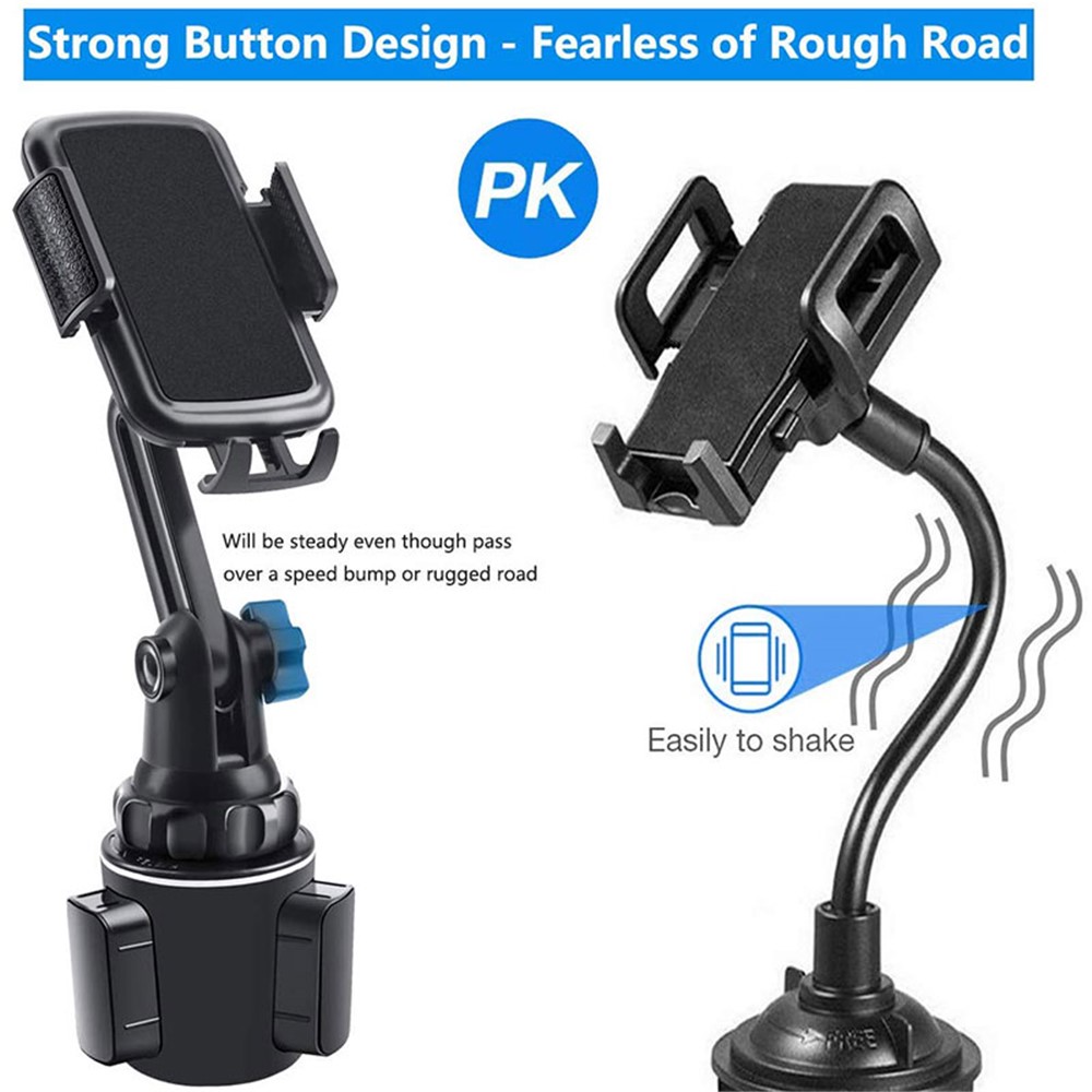 Universal Adjustable Car Cup Mount Phone Holder with Extra Long Neck for Cell Phone-2
