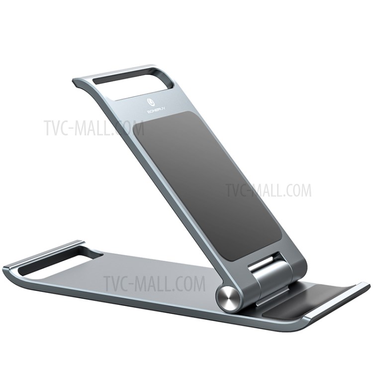BONERUY Foldable Desktop Mount Phone Holder Stand Bracket for Tablet Moible Phone within 13-inch - Grey-3