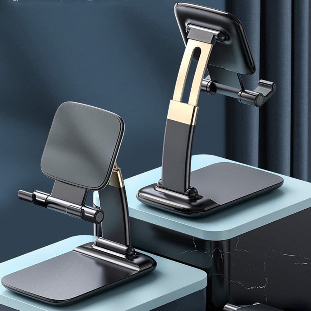 Foldable Desk Mobile Phone Holder Gravity Tablet Stand for Android iPhone iPad Air (2020) - Black-2