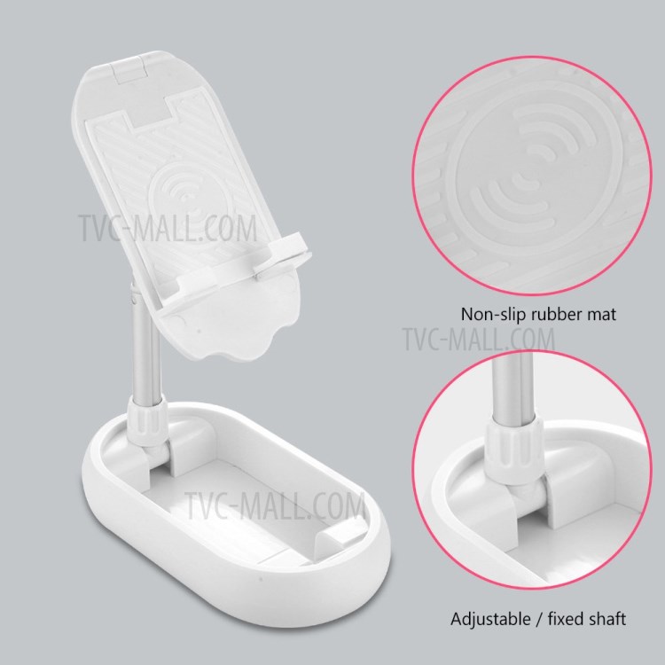 Universal Desktop Tablet Holder Folding Adjustable Phone Stand with Mirror-7