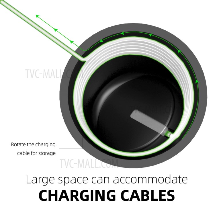 Silicone Charging Dock Station Mount AJGJZJ12 for MagSafe Magnetic Wireless Charger of Apple Device - Black-6