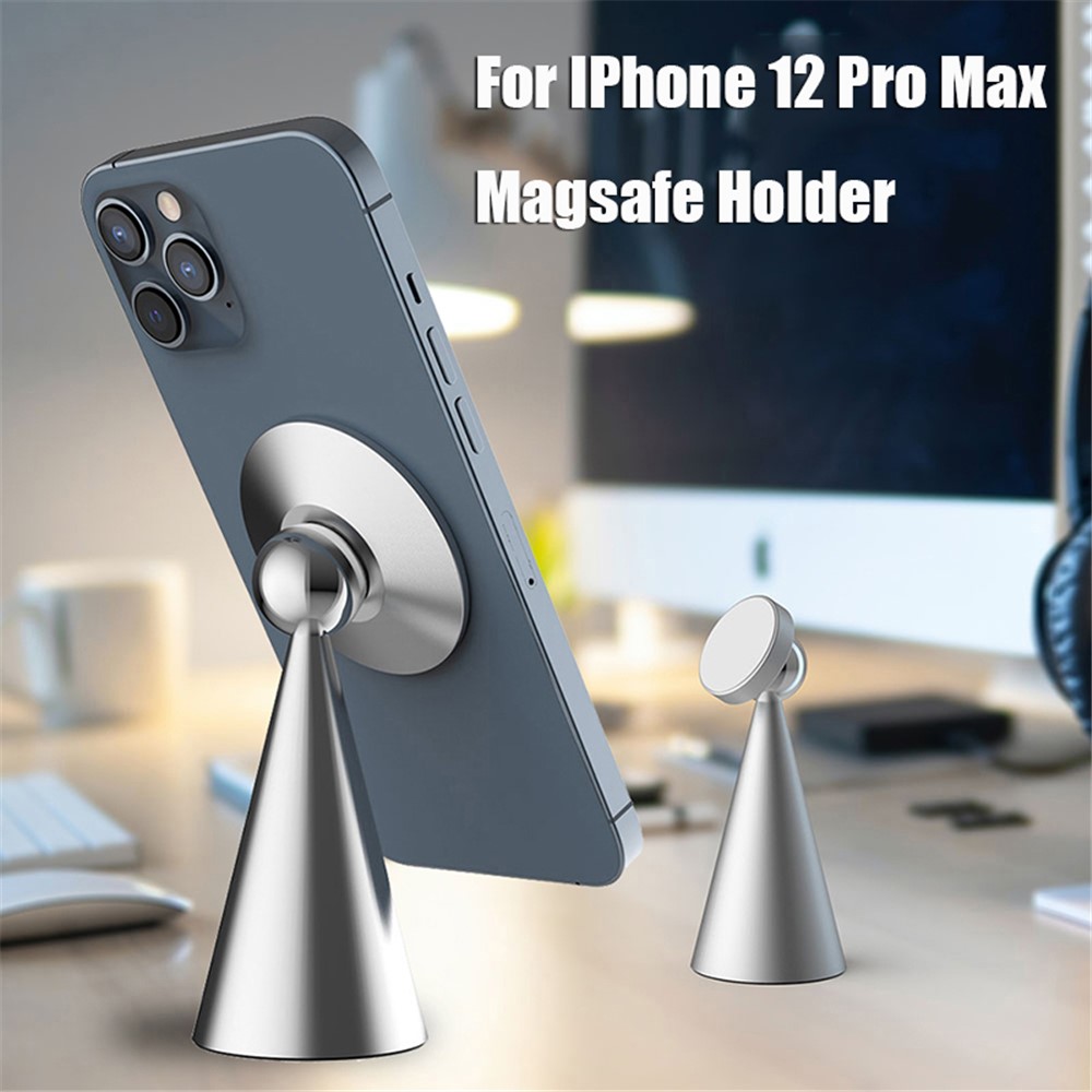 X18+ 360° Rotatable Magsafe Wireless Charger Magnetic Bracket Magsafe Holder for iPhone 12 Series Smartphones - Silver-2