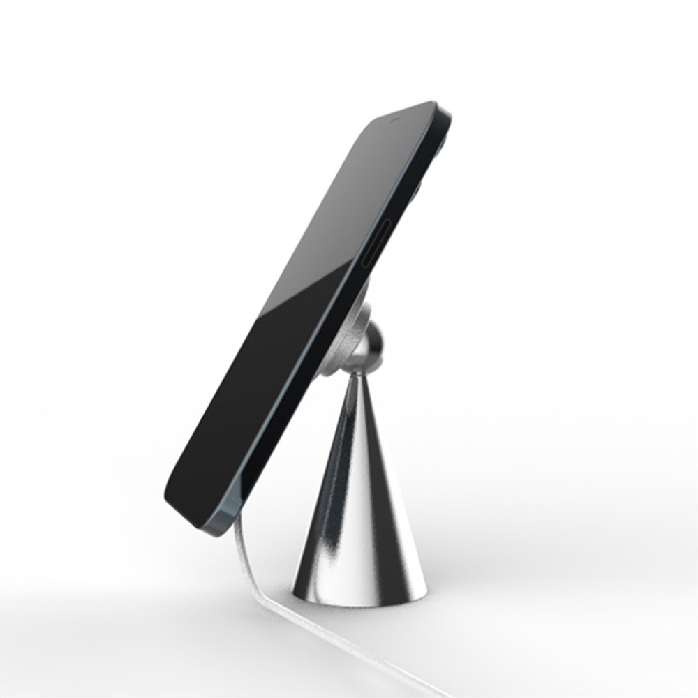 X18+ 360° Rotatable Magsafe Wireless Charger Magnetic Bracket Magsafe Holder for iPhone 12 Series Smartphones - Silver-3