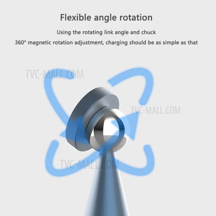 X18 360° Rotatable Wireless Magnetic Bracket for Android/iOS Smartphones - Silver-5