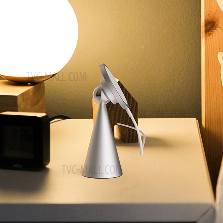 X18 360° Rotatable Wireless Magnetic Bracket for Android/iOS Smartphones - Silver-7