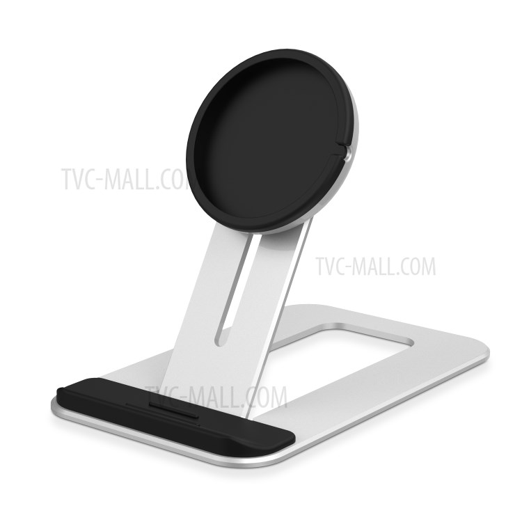 Compact Aluminum Alloy Mount Stand Bracket for Magsafe Wireless Charger - Silver-2