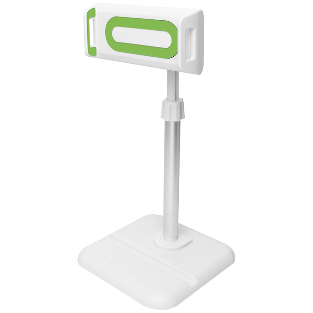 K05 Universal Phone Holder Adjustment Desktop Stand Tablet Monopod for 4.7-12.9inch Phones/Tablets - White/Green