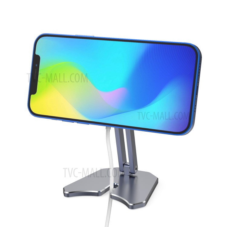 R-JUST Wireless Charger Holder Desktop Mounts for iPhone 12 Magsafe Charger - Grey-4