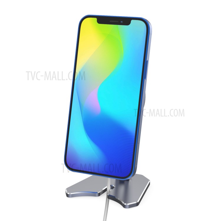 R-JUST Wireless Charger Holder Desktop Mounts for iPhone 12 Magsafe Charger - Grey-5