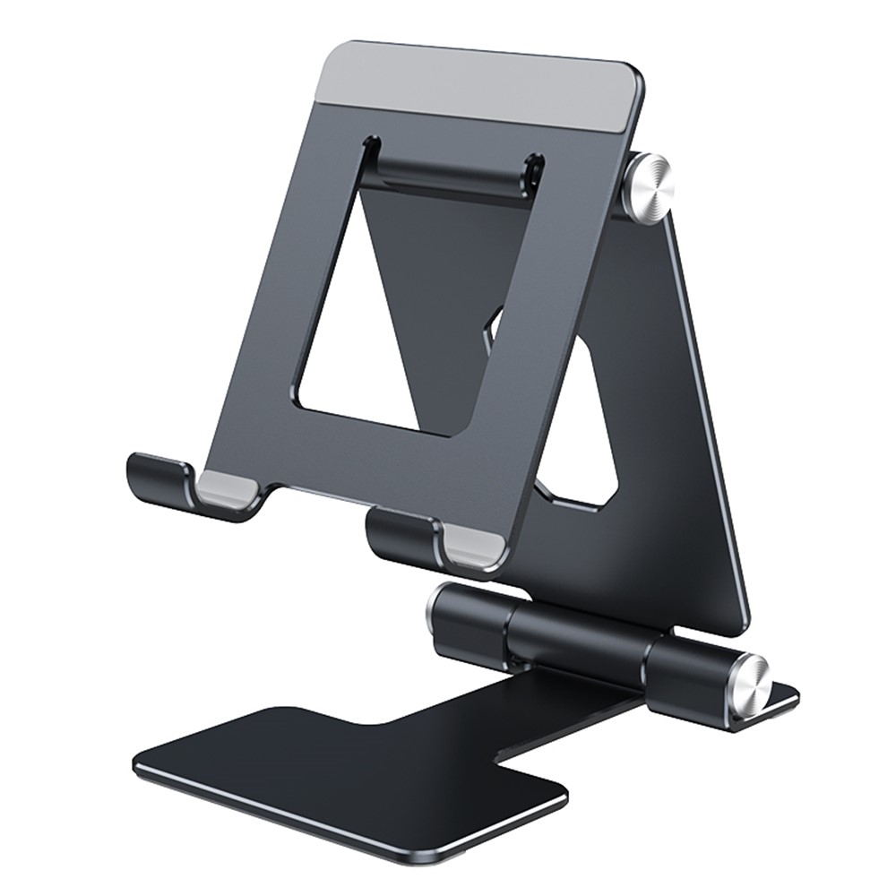 LK008 Aluminum Alloy Stand Mount for Mobile Phone Tablet within 10.5-inch - Black-1