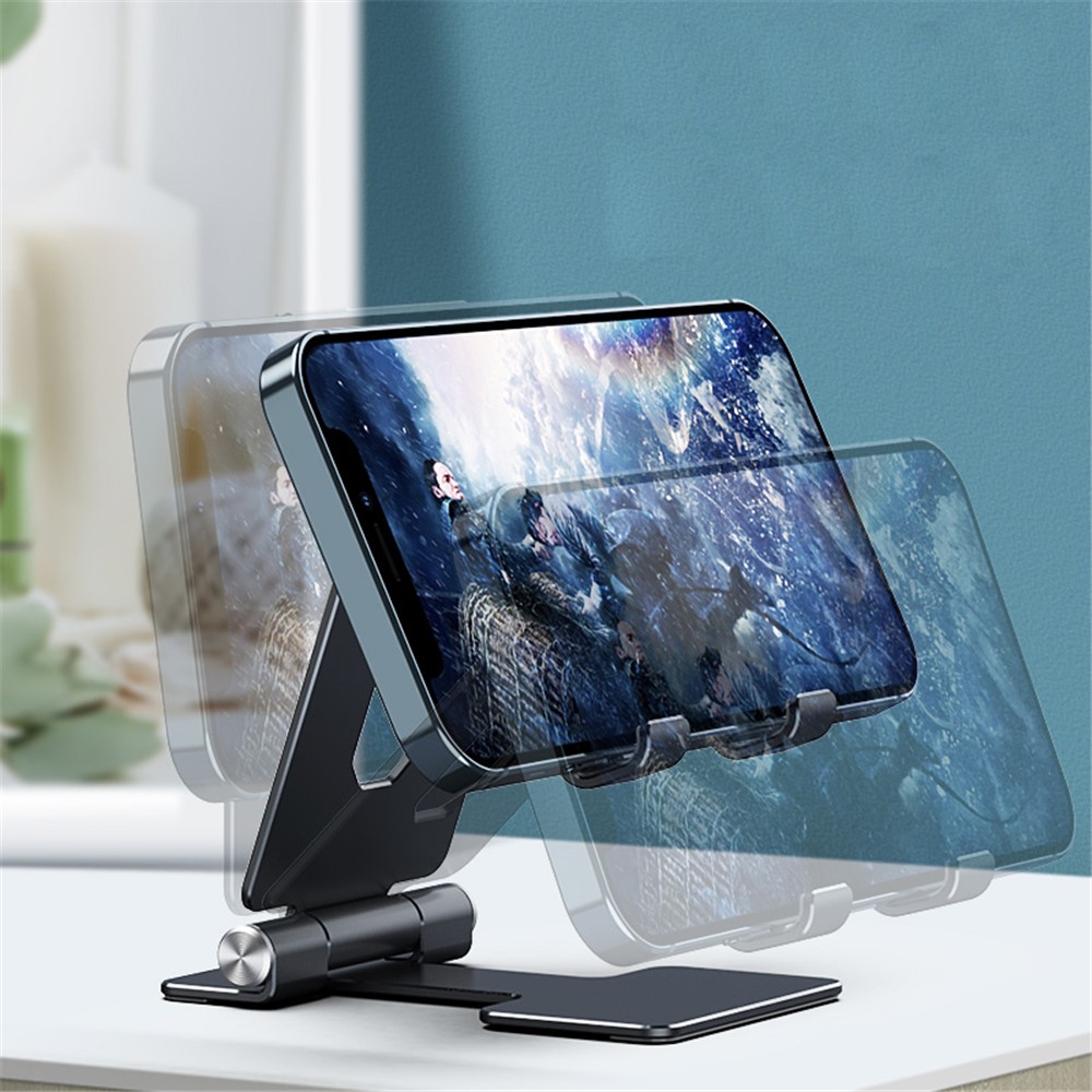 LK008 Aluminum Alloy Stand Mount for Mobile Phone Tablet within 10.5-inch - Black-10